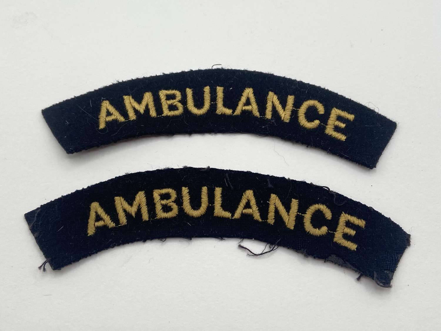 WW2 British Home Front Civil Defence Ambulance Drivers Shoulder Titles