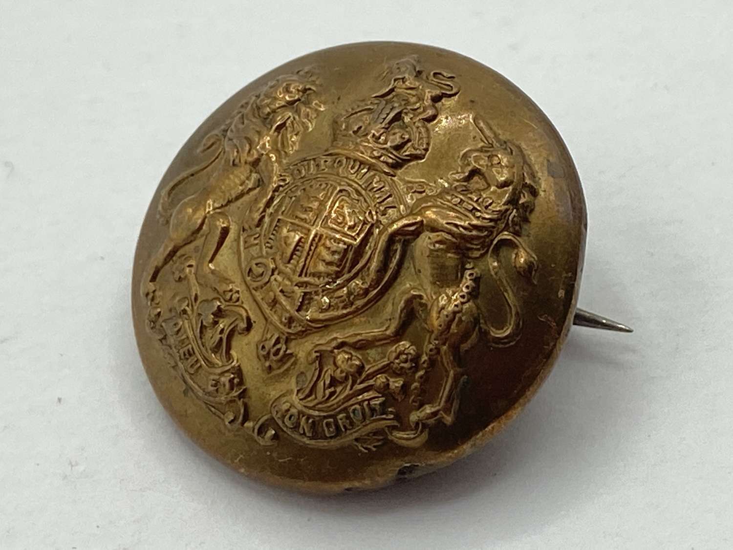 WW2 British Army General Service Converted Button Sweetheart Brooch