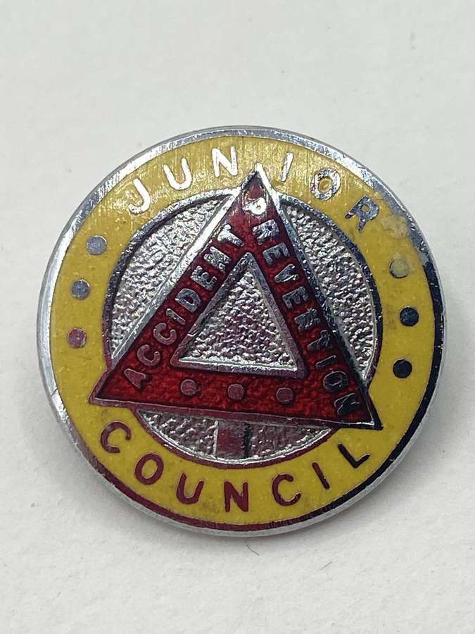Vintage ROSPA Junior Council Accident Prevention Enamel Badge