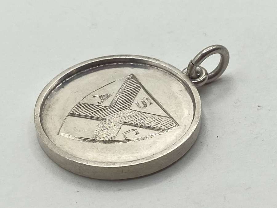 WW1 British Silver Hallmarked Army Service Corps ASC Unamed Medal 8g