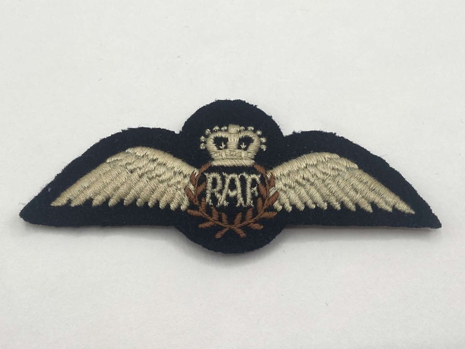 Post WW2 British RAF Royal Air Force Padded Pilots Wings Breast Patch