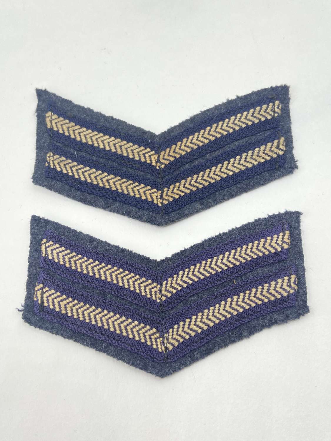 WW2 Royal Air Force RAF Corporals Cloth Chevron Insignia Rank Patches