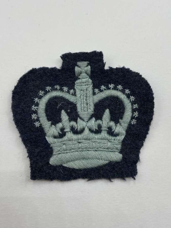 Post WW2 Adult Warrant Officer Crown Patch For ATC & RAF