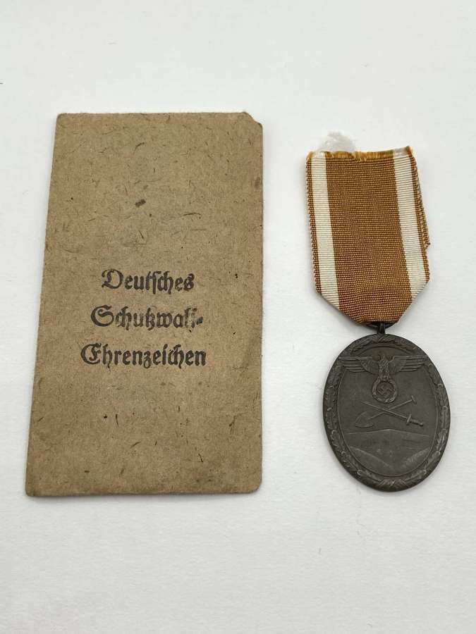 WW2 German West Wall Medal Deutsches Schutzwall-Ehrenzeichen & Packet