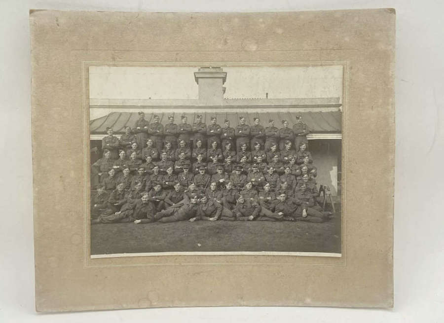 WW2 British Army BEF Essex Regiment Battalion Large Mounted Photograph