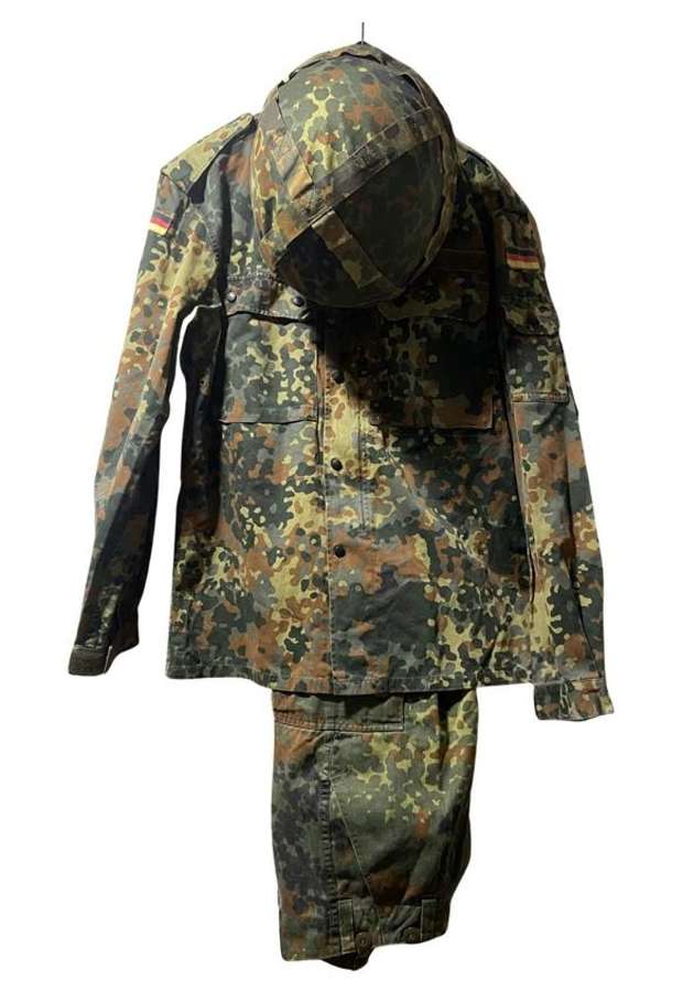 German Military GE Spekon Camouflage Trousers, Jacket & Helmet Cover