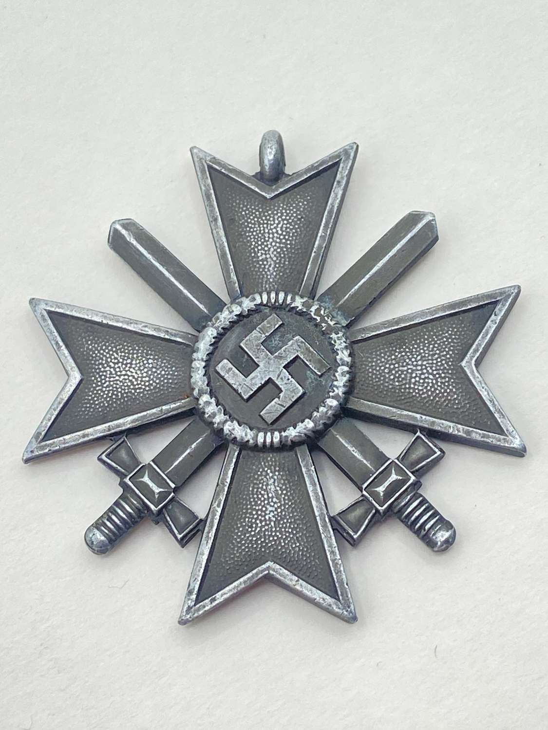 WW2 German War Merit Cross 2nd Class With Swords Silvered Finish