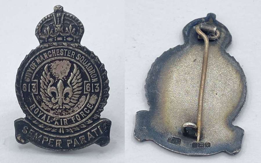WW2 Royal Air Force No 613 City of Manchester Squadron 1945 Badge