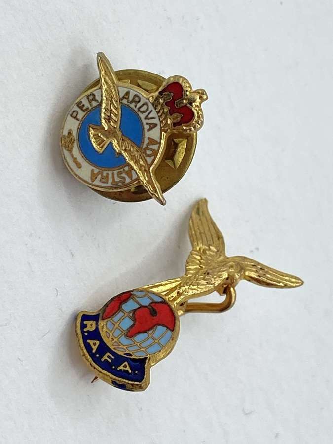 Post WW2 Royal Air Force RAF & RAFA Veteran Enamel Pin Badges