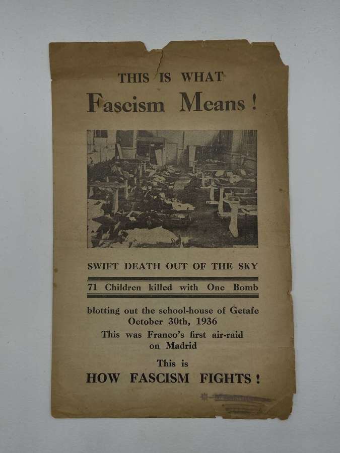 WW2 British Communist Anti Propaganda Leaflet Towards BUF Mosley