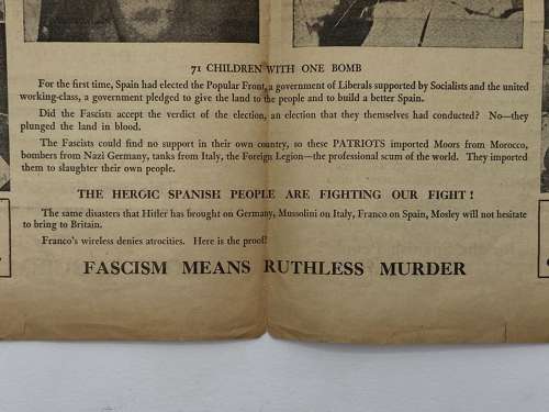 WW2 British Communist Anti Propaganda Leaflet Towards BUF Mosley