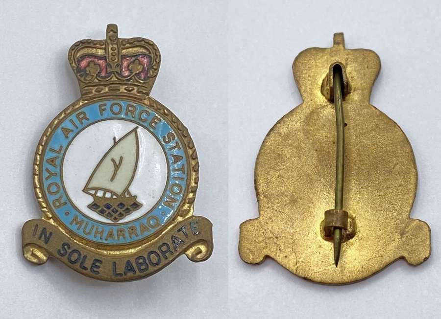 Post WW2 Royal Air Force RAF Station Muharraq Bahrain Squadron Badge