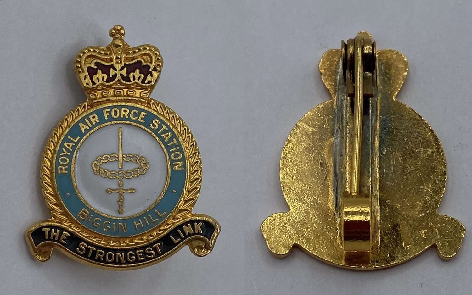 Post WW2 RAF Royal Air Force Station Biggin Hill Strongest Link Badge