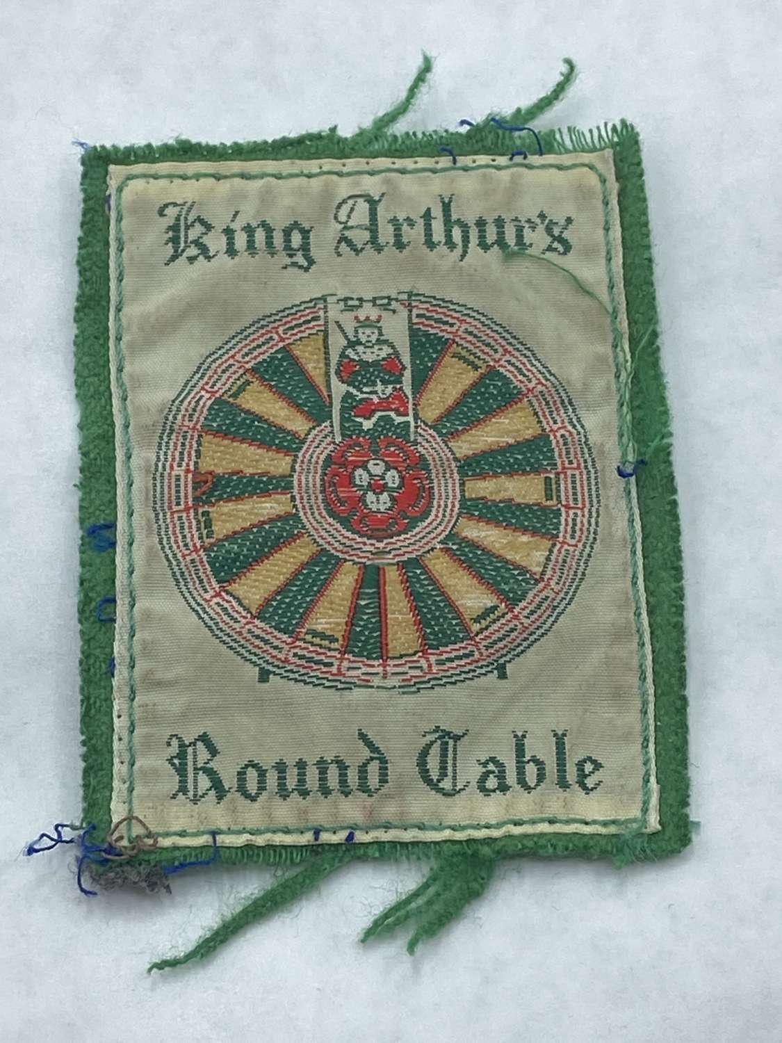 Vintage King Arthurs Round Table Woven Cloth Patch Sew On Badge