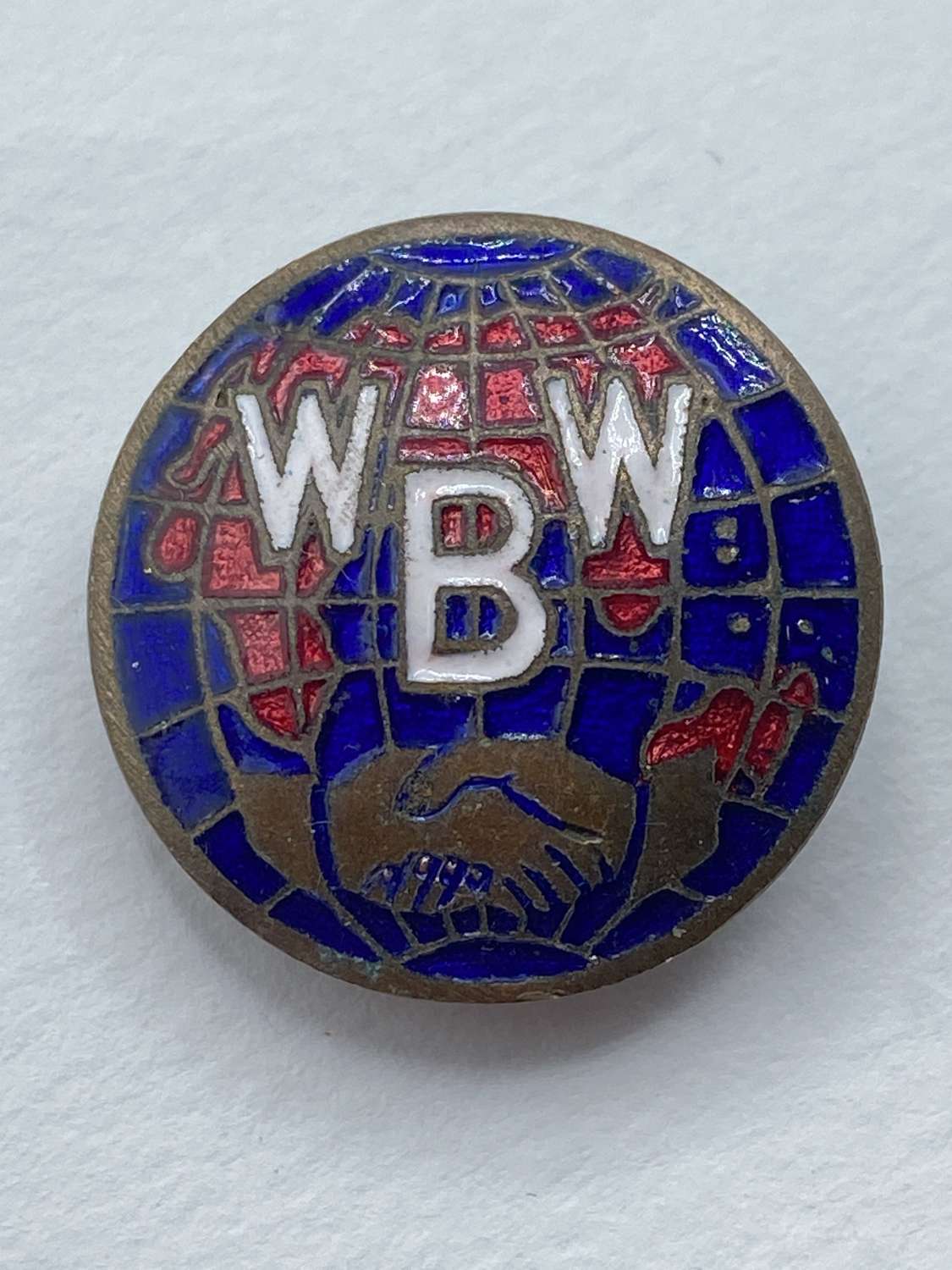 Post WW2 1950s WWB Wide World Brotherhood - Membership Enamel Badge