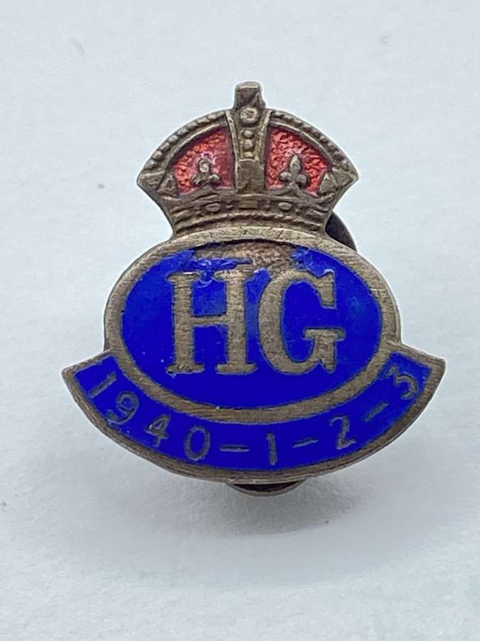 WW2 British Home Guard 1940 To 1943 Service Badge HG 1940-1-2-3