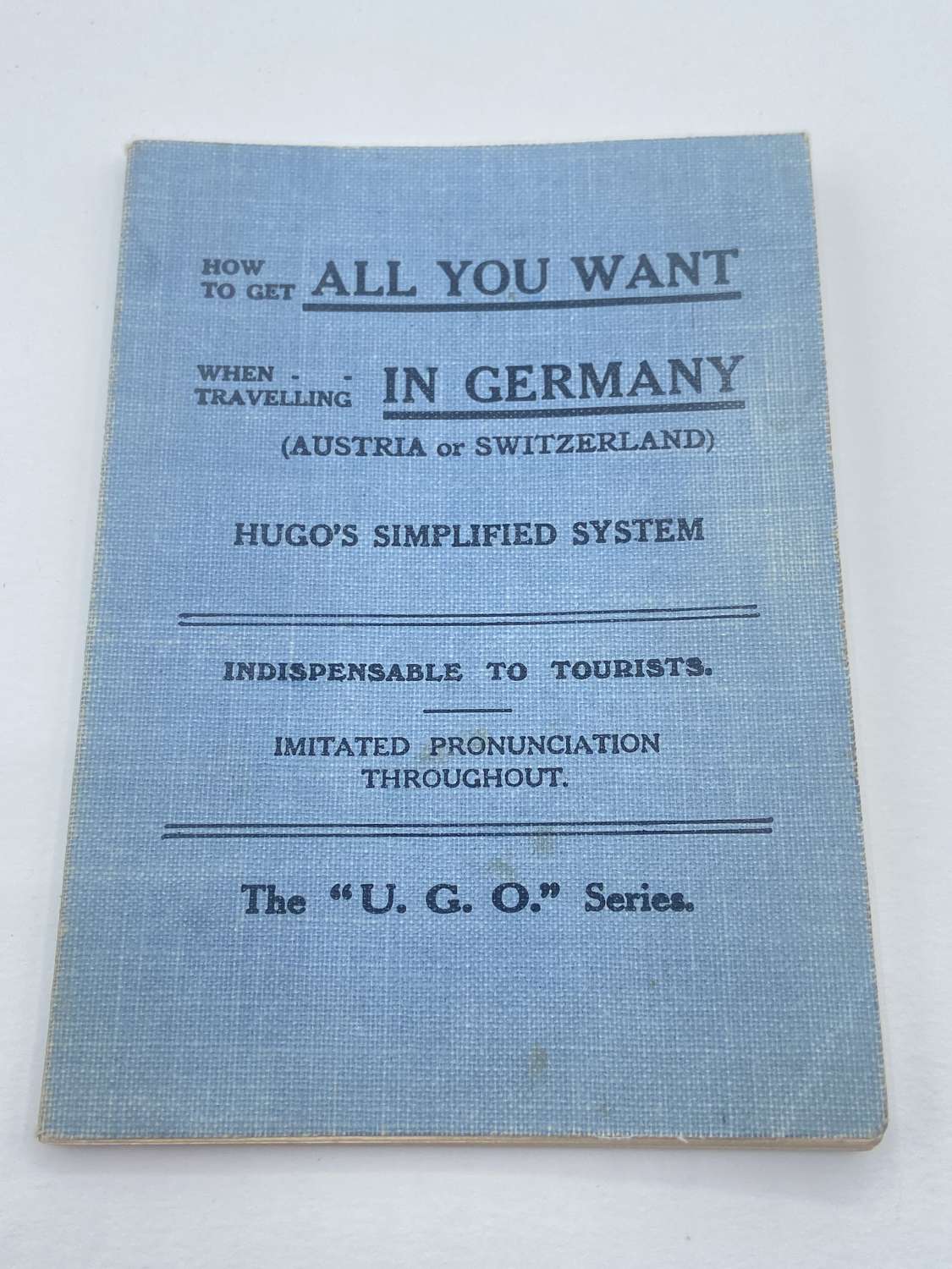 WW2 British Army German Translation Pocket Book Hugo Simplified System