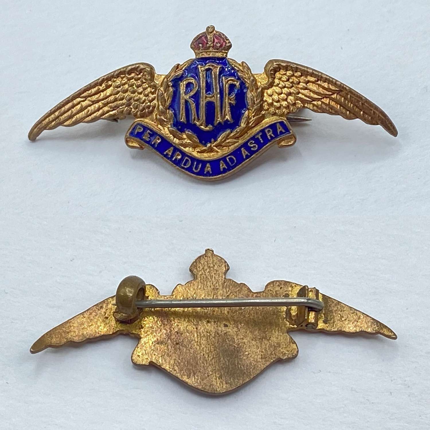 Early WW2 British RAF Royal Air Force Pilot Wings Sweetheart Brooch