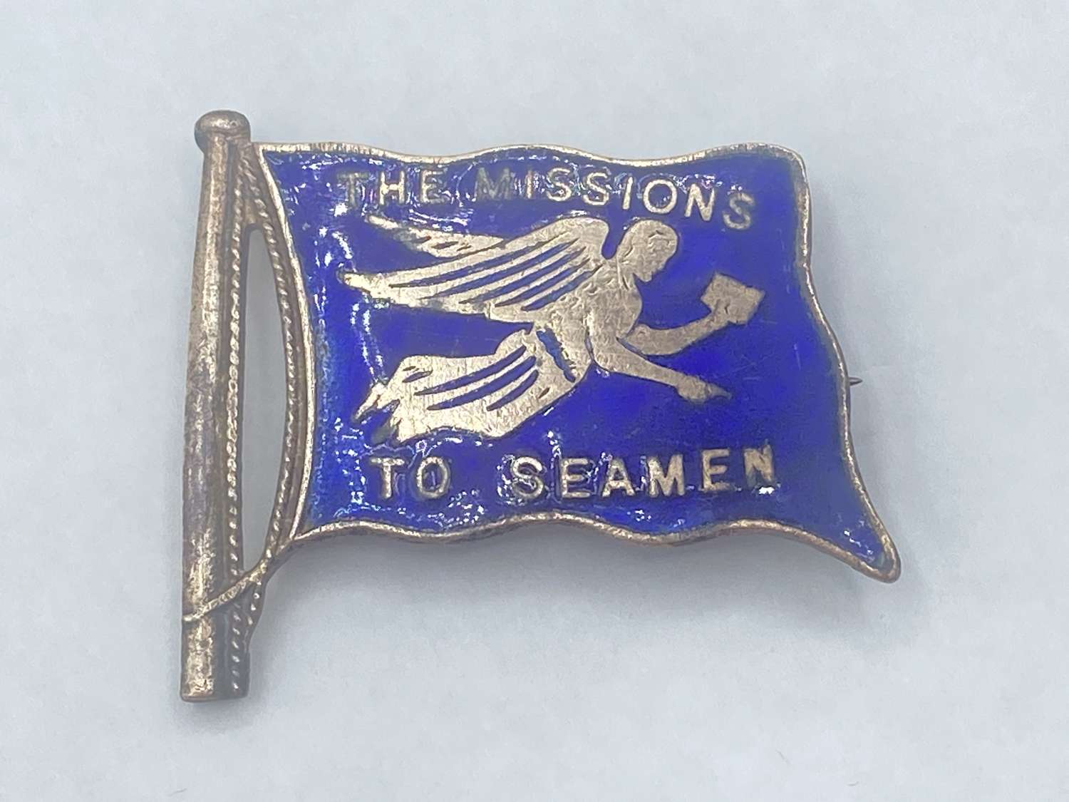 WW2 Period British The Missions To Seamen Enamel Flag Badge