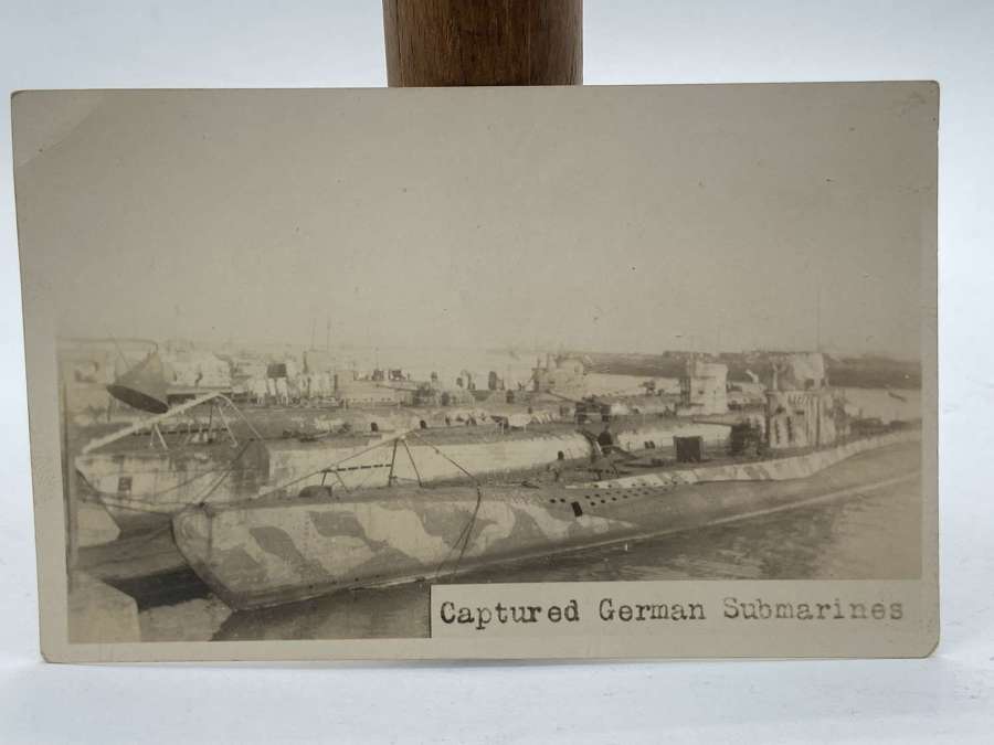 WW1 Captured German Submarines British Photograph Postcard