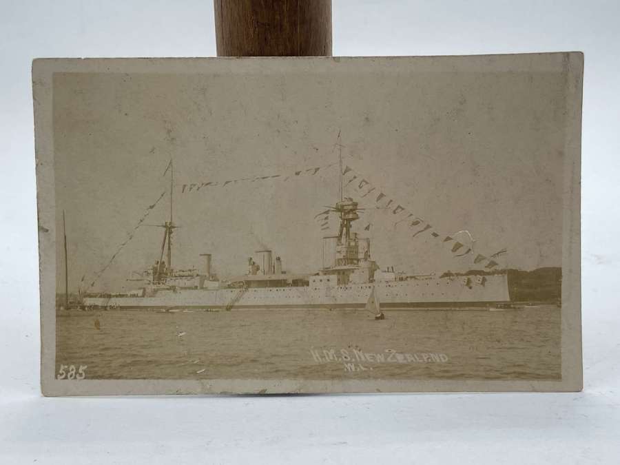 WW1 British Royal Navy HMS New Zealand Photograph Postcard