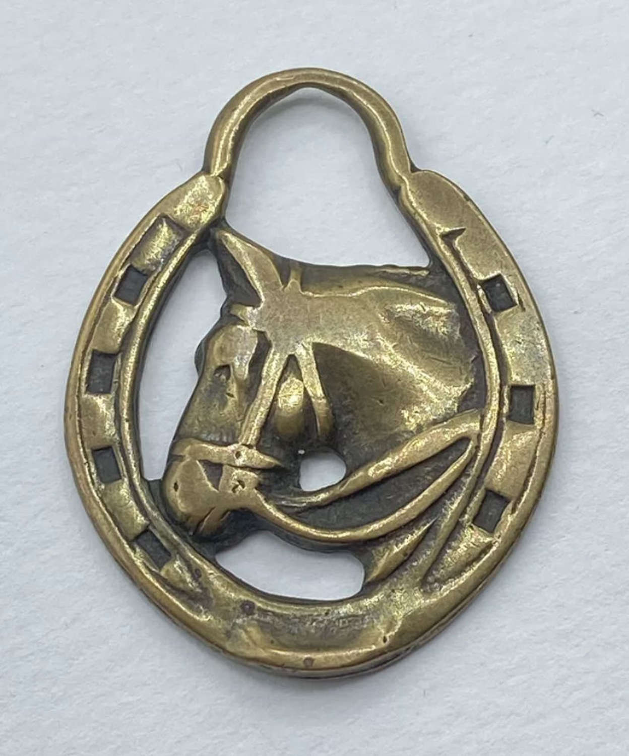 WW1 Axis Or Allies Lucky Horse Shoe & Horse Brass Trench Art