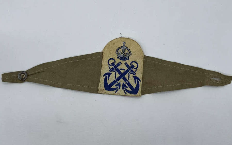 WW2 Tropical Theatre Made Royal Navy Petty Officers Patch Armband