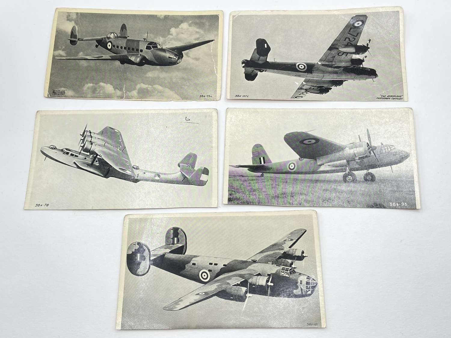 WW2 RAF Royal Air Force Valentine Postcards Inc Botha, Liberator etc