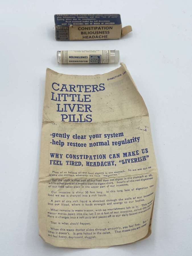 WW2 Era British Pharmaceutical Home Front Carters Little Liver Pills