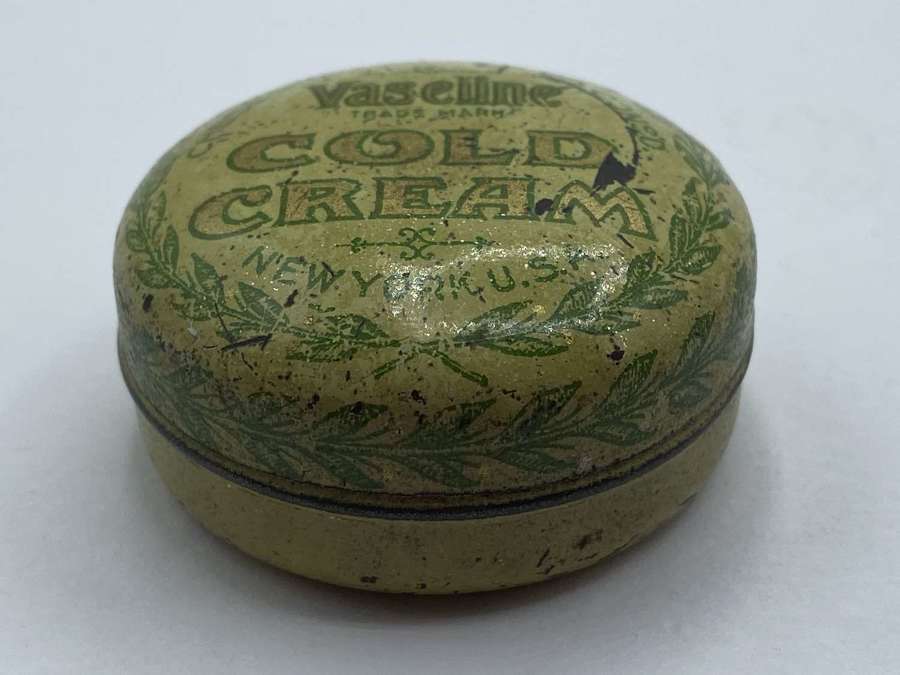 WW1 United States Pharmaceutical Home Front Vaseline Cold Cream Tin