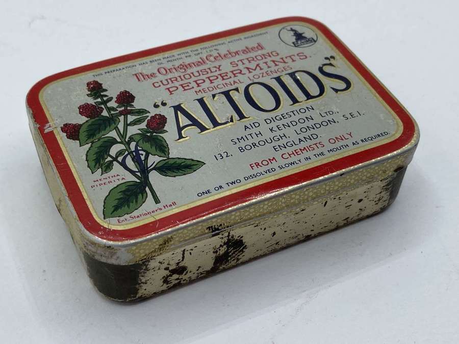 WW2 British Pharmaceutical Home Front Peppermint Lozenges Empty Tin