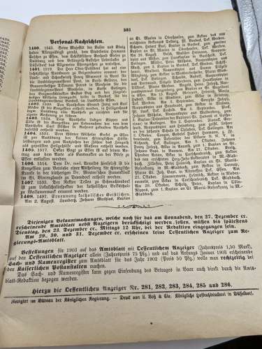 Boer War German Official Journal Royal Government of Dusseldorf 1902
