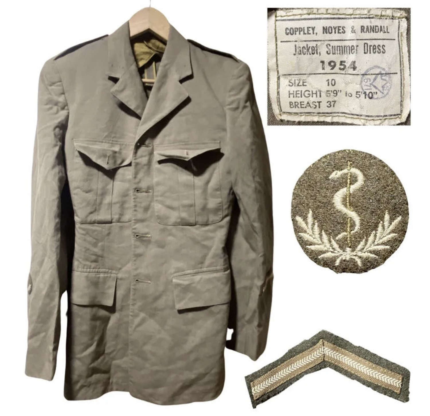 British Royal Army Medical Corps Lance Corps 1954 Summer Dress Tunic