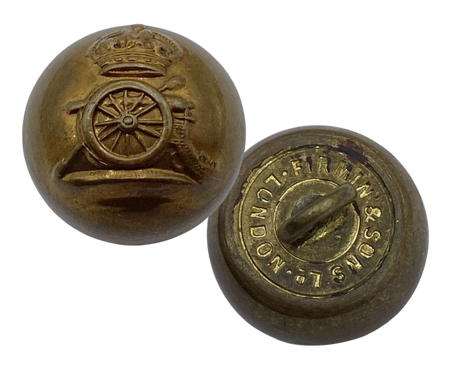 WW1 Royal Artillery Royal Horse Artillery RHA DOMED Tunic Button