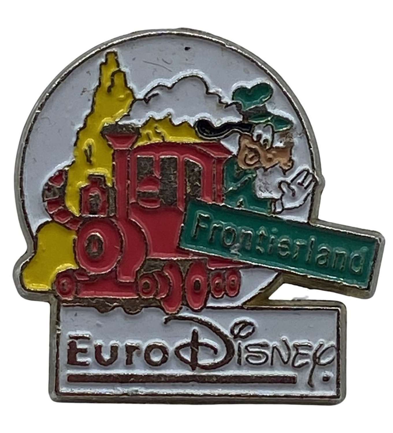 Vintage Frontline Euro Disney Goofy Pin Badge By Esso Disney A.B