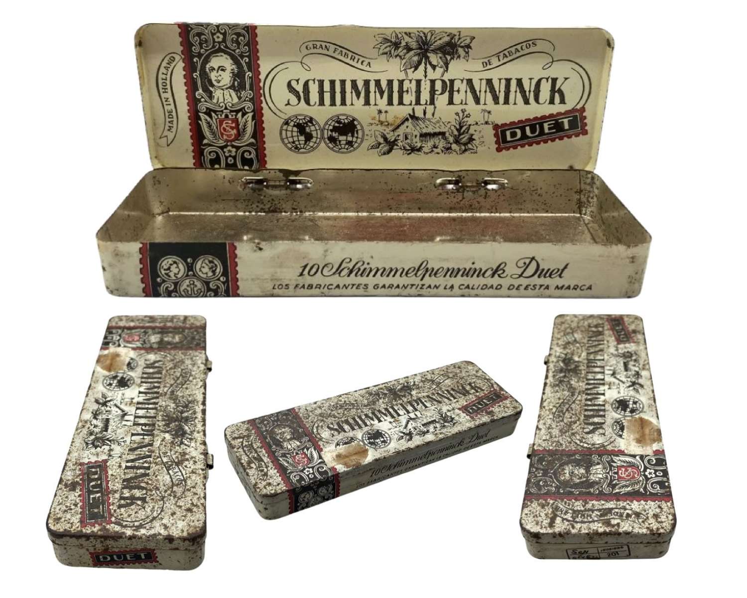 WW2 1940 Schimmelpenninck Dutch Wehrmacht Cigar Tin & Custom Label