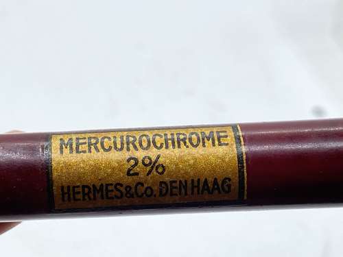 WW2 Dutch German Army Medical MERCUROCHROME 2% HERMES&Co.DEN HAAG Vile