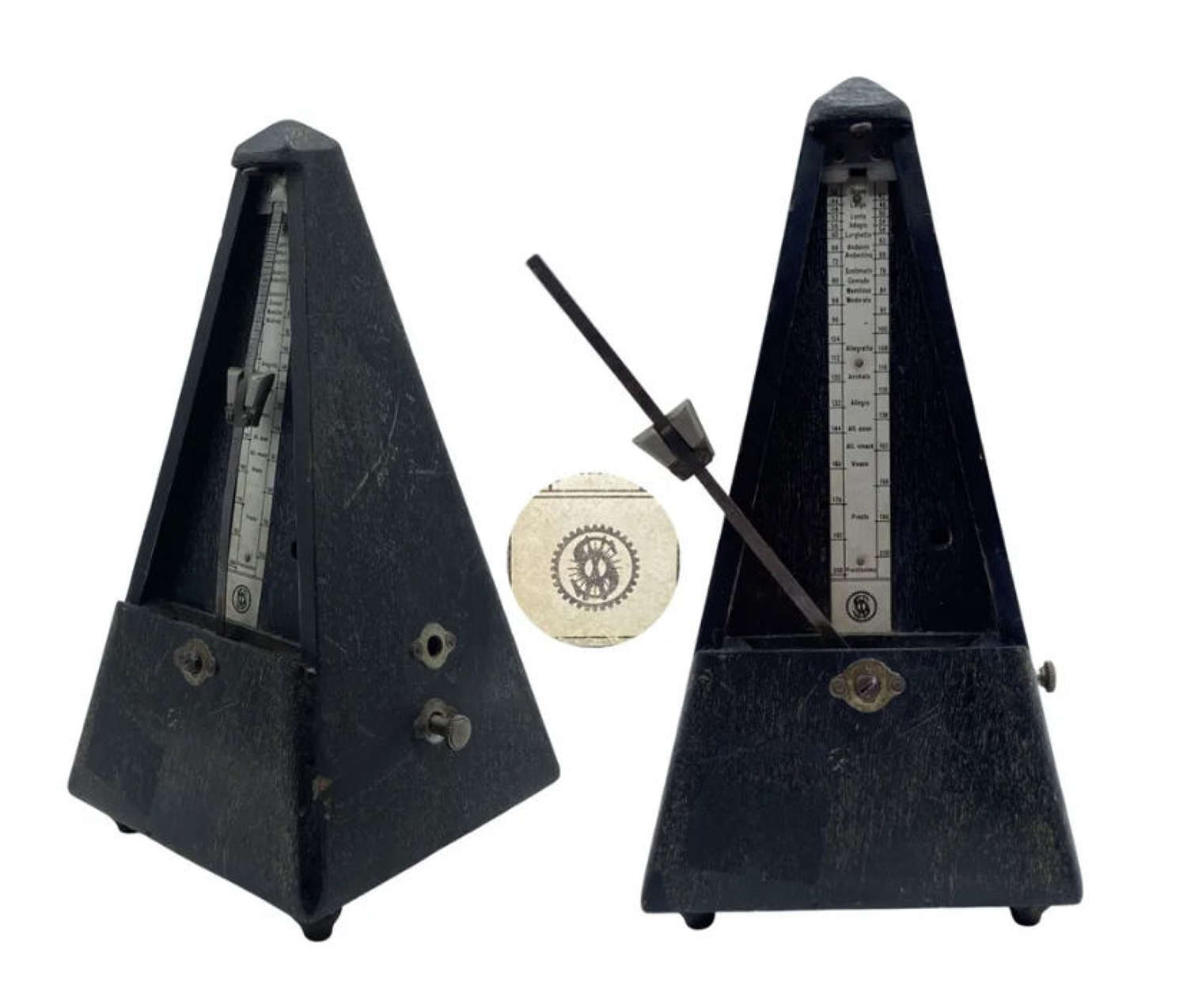 Antique German Ebony Working Maelzel Metronome Maker Marked
