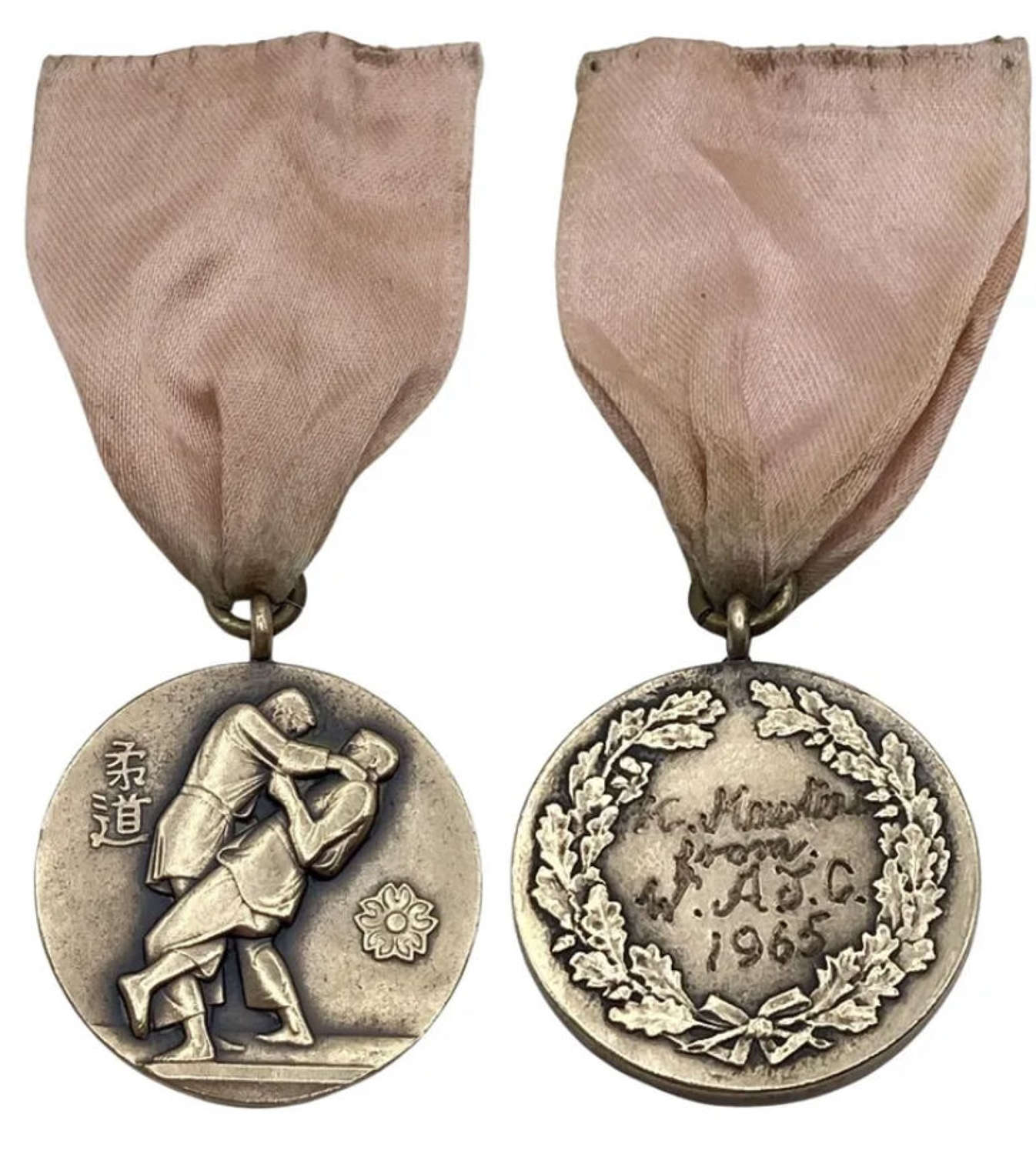 Official Japanese Judo Bronze Medal 1965 Mens World Judo Champ Medal