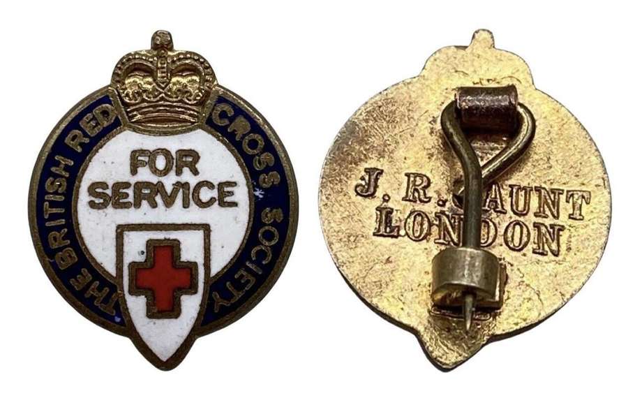 Post Ww2 British Red Cross Society Service Enamel Badge By J R Gaunt