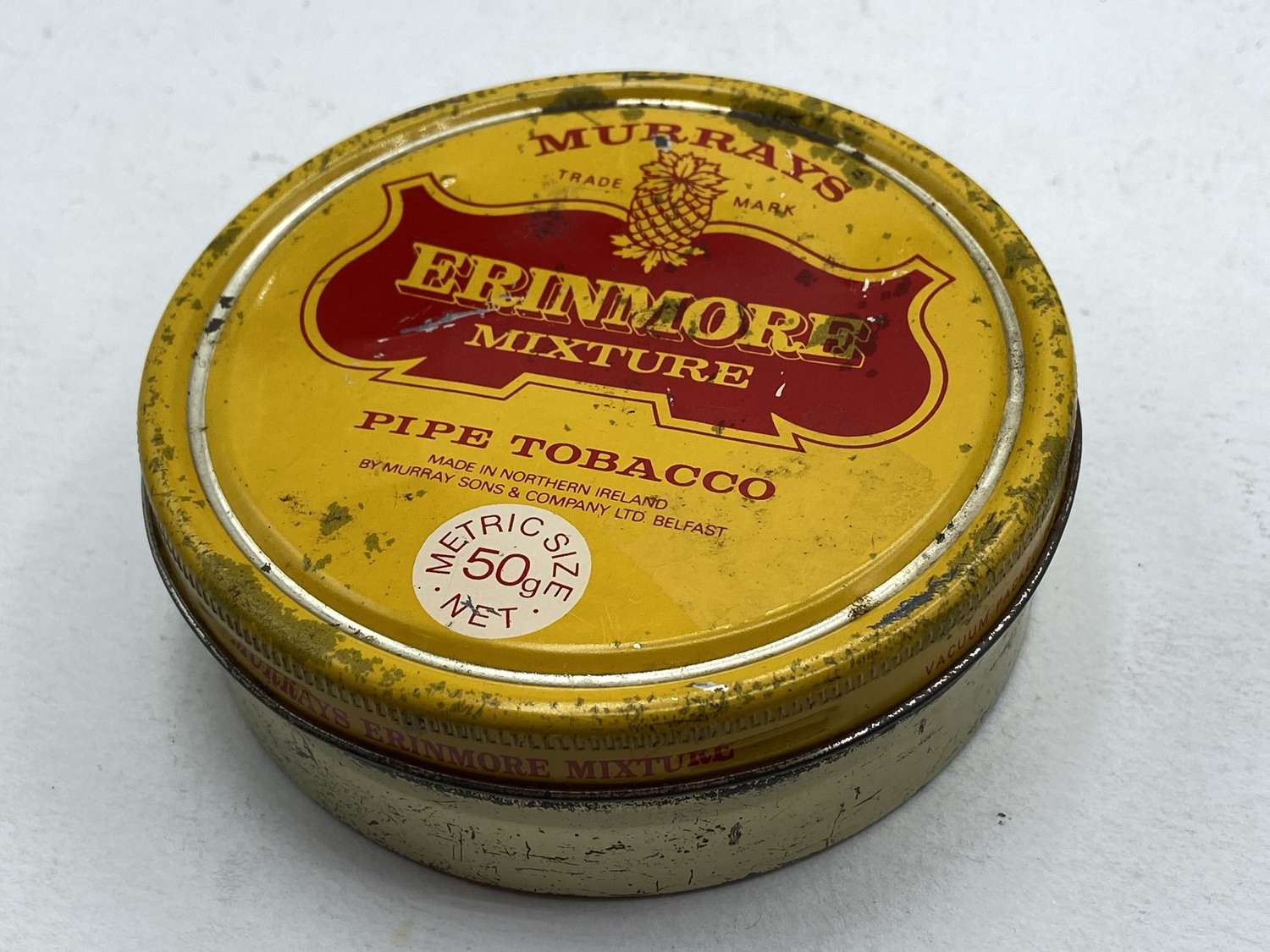 WW2 British Pharmaceutical Home Front Murrays Erinmore Tobacco-Mix Tin
