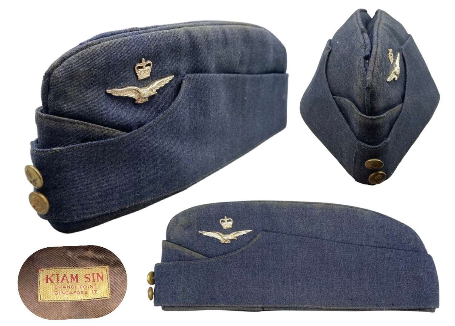 Post WW2 RAF British Occupation Of Japan Officers Cap Kiam Sin Made