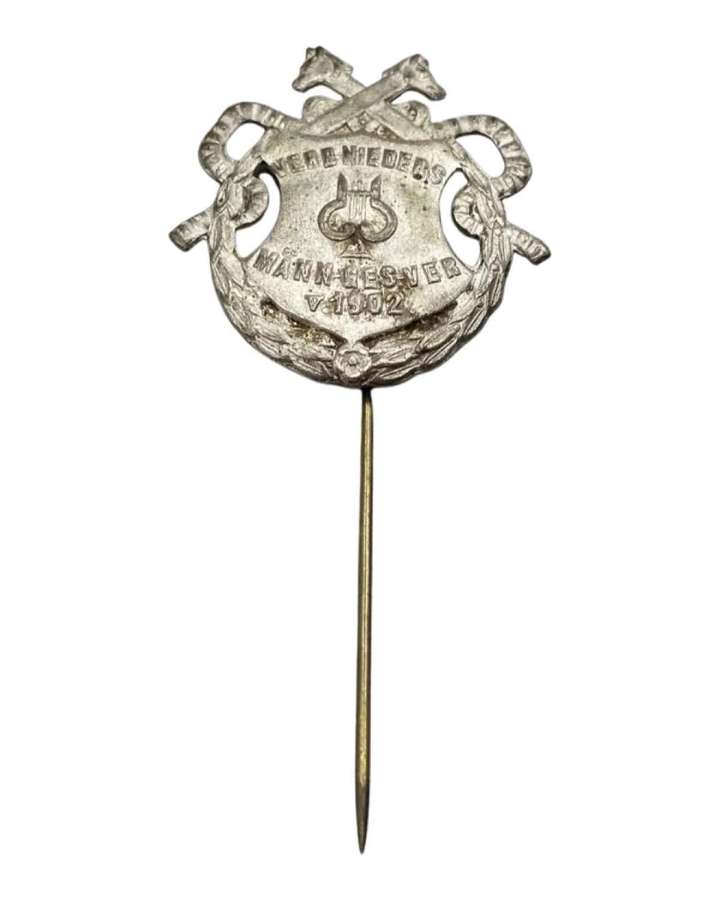 1902 German Music Festival Silver Stick Pin Verb-Neiders Mann-Ges-Ver