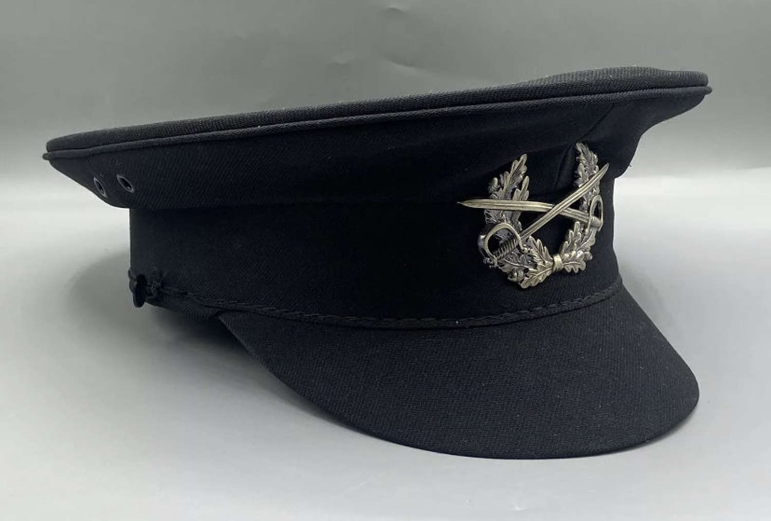 Post Ww2 West German Heer Army Forces Officers Visor Cap & Cap Badge