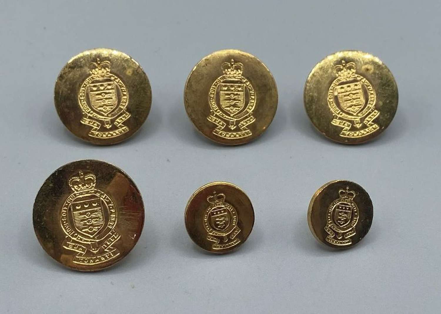 WW2 British Royal Army Ordnance Corps Gold Plated Mess Dress Button X6