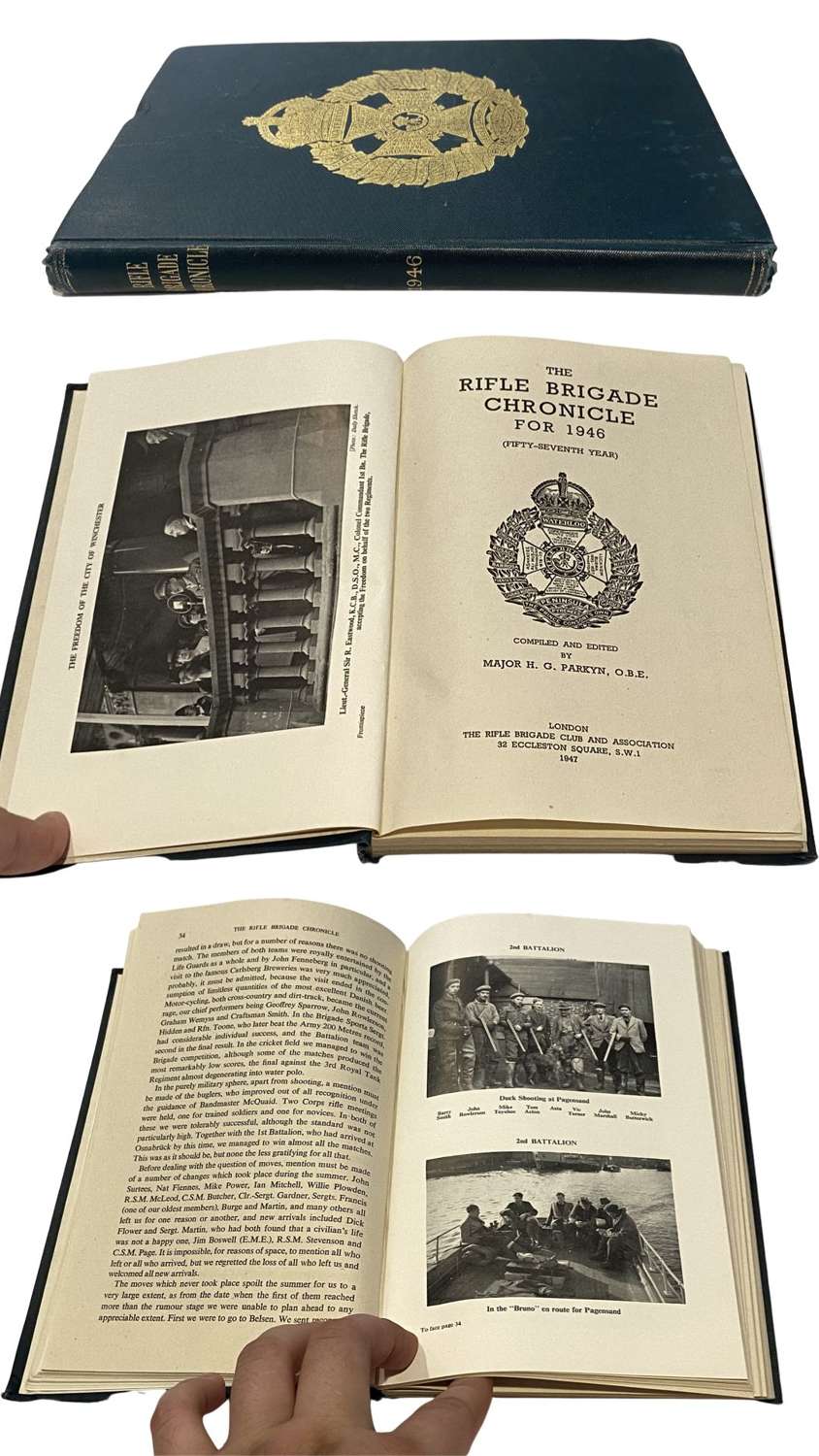 WW2 The Rifle Brigade Chronicle For 1946 Major H.G. Parkyn O.B.E