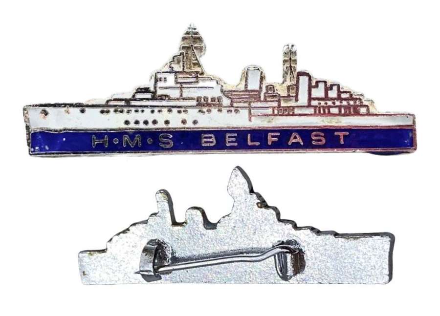 WW2 To Early Post WW2  Royal Navy Commemorative HMS Belfast Badge