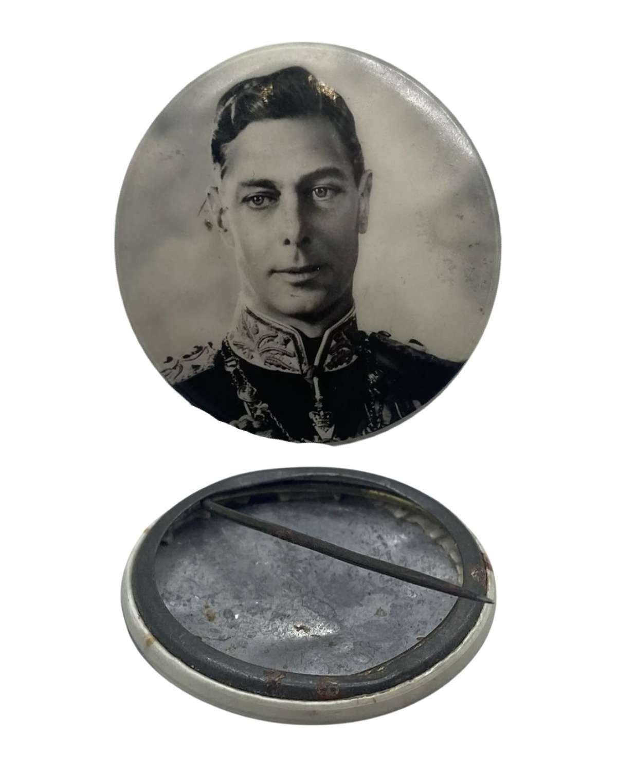 WW2 1937 British Royal Family King George VI Celluloid Badge