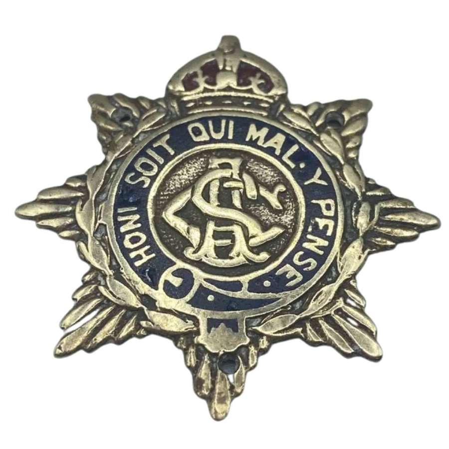 WW1 British Army Service Corps Brass & Enamel Converted Badge