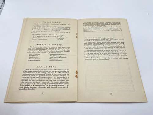 British Union Of Fascists Private Trader & Co-Operator Publication